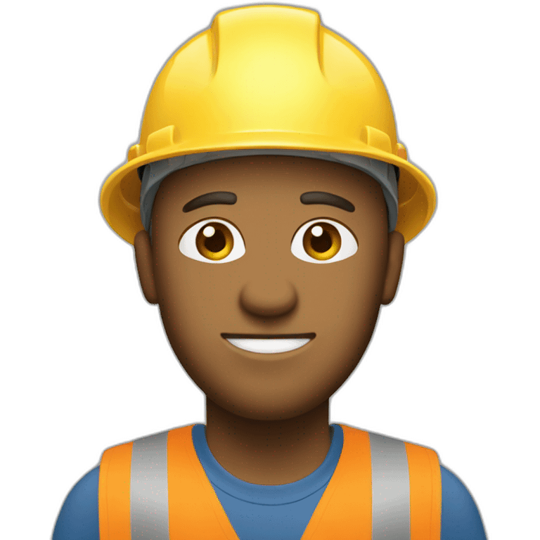 Construction worker with green hard hat emoji