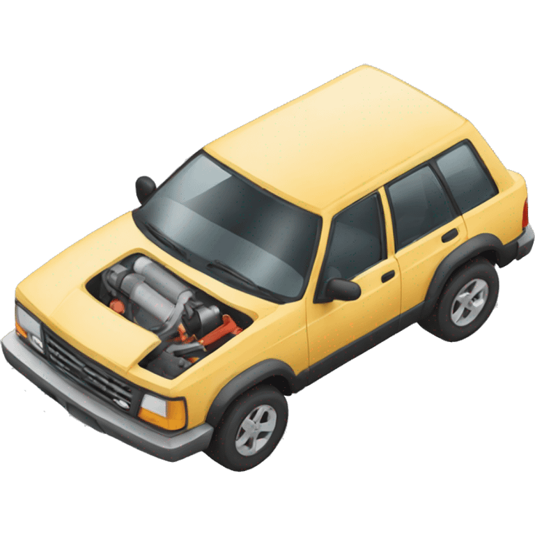 repair car by handtool emoji