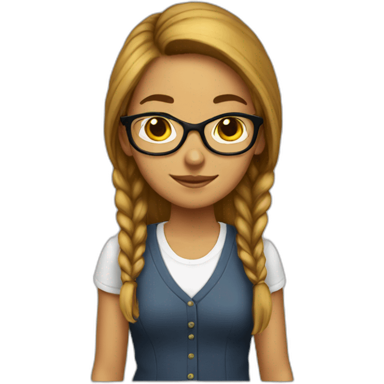 nerd girl emoji