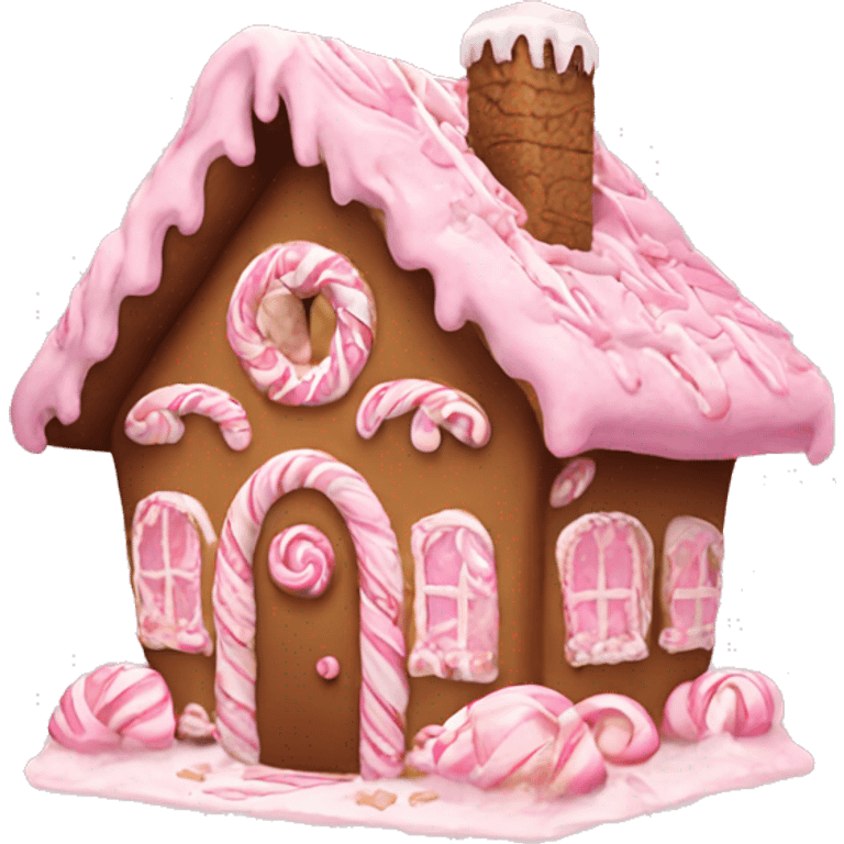 gingerbread house pink aesthetic  emoji