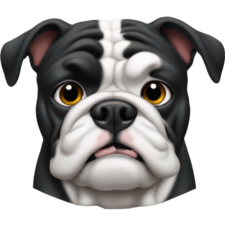 Bulldog black and with  emoji