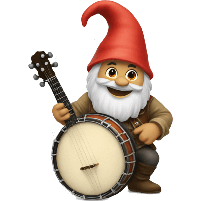 Banjo playing gnome emoji