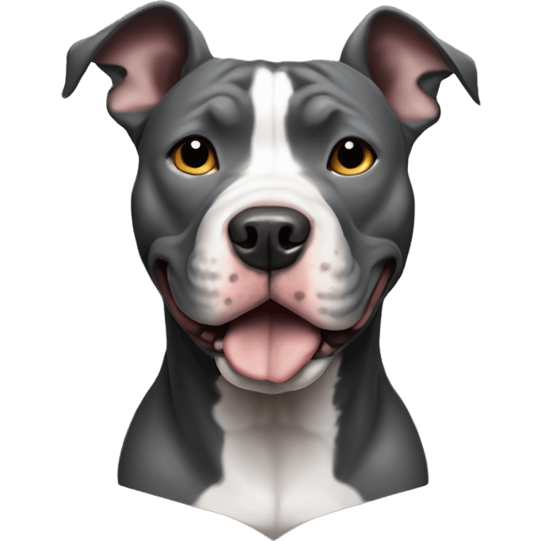 pitbull bully dark grey emoji