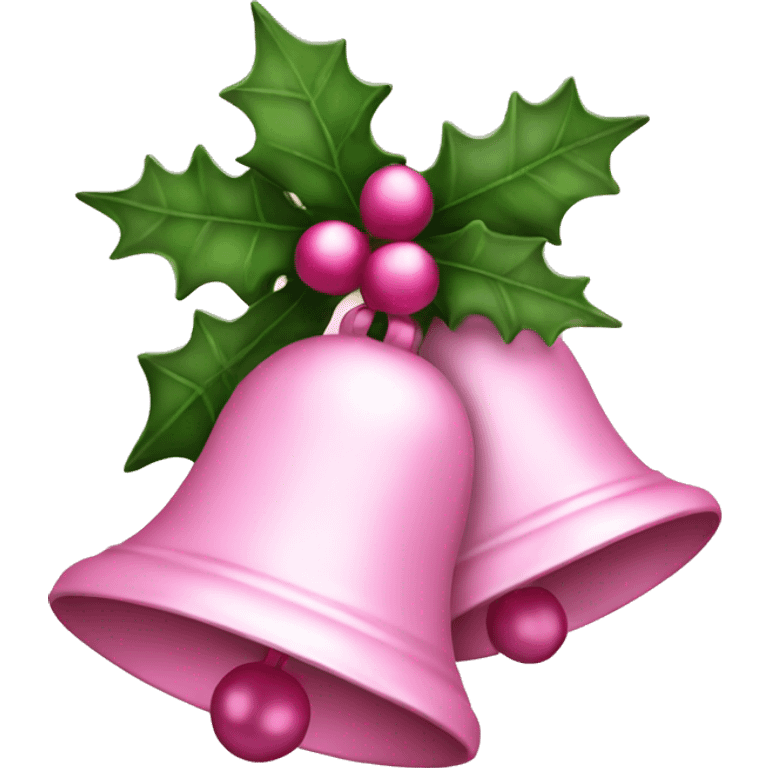 Light pink Christmas bells emoji