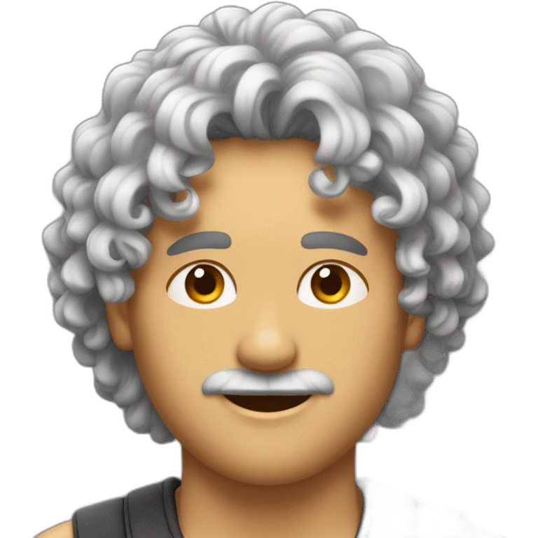 cheveux bouclé homme emoji