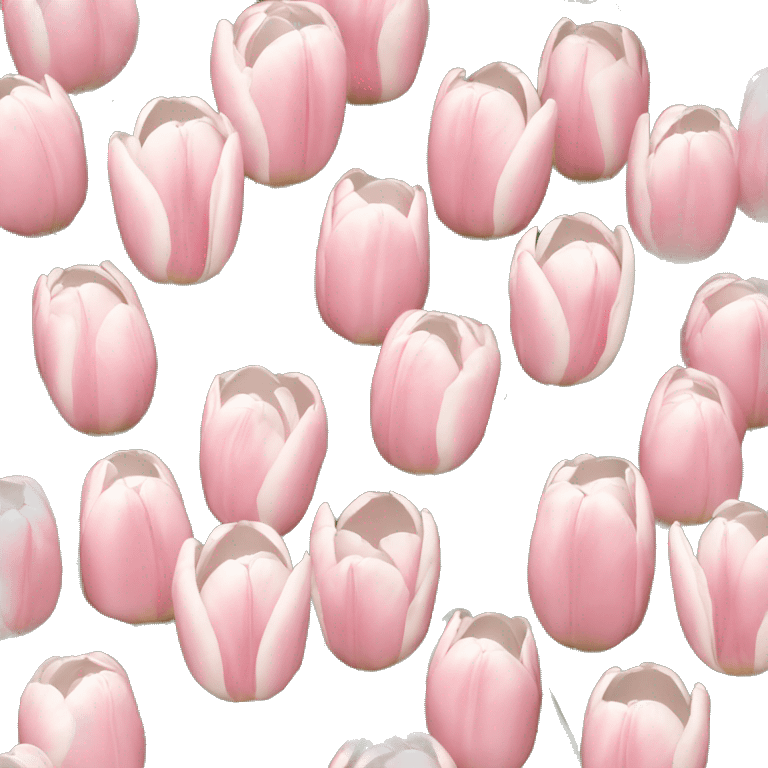 Light pink and white tulips  emoji