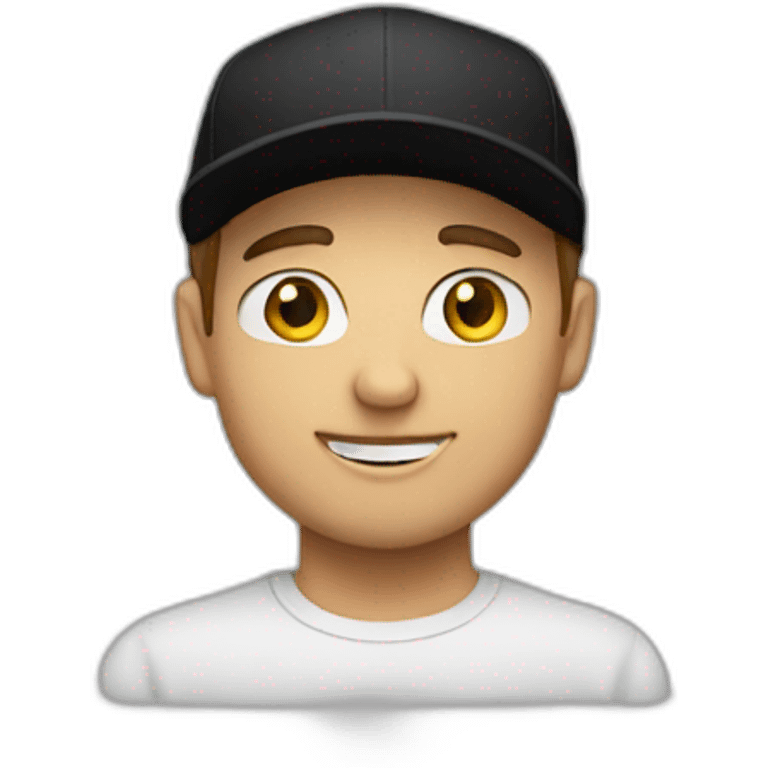 the white guy in the black cap emoji