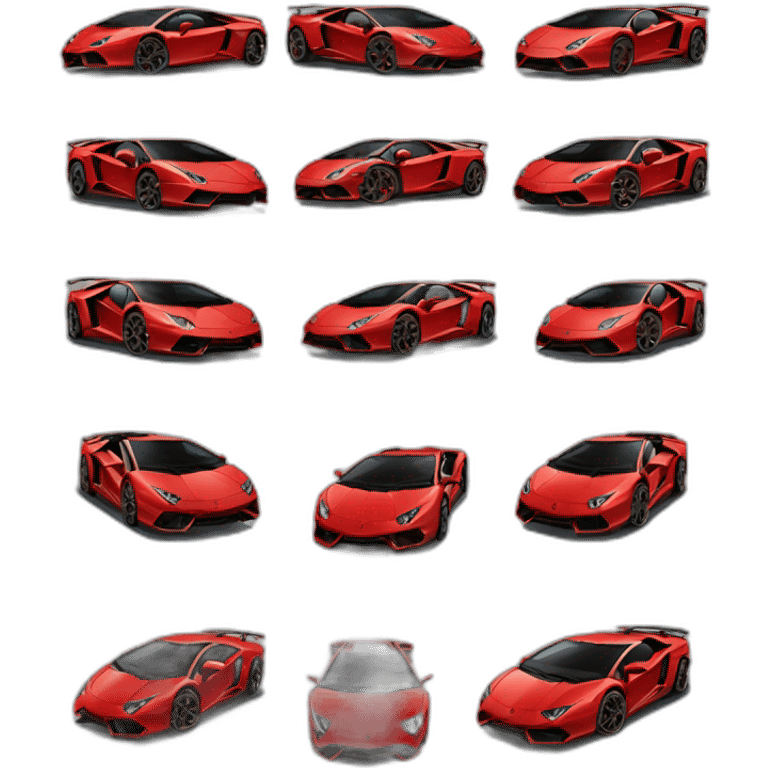 Lamborghini rouge emoji