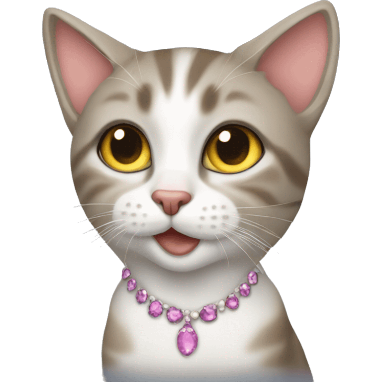 Coquette cat emoji