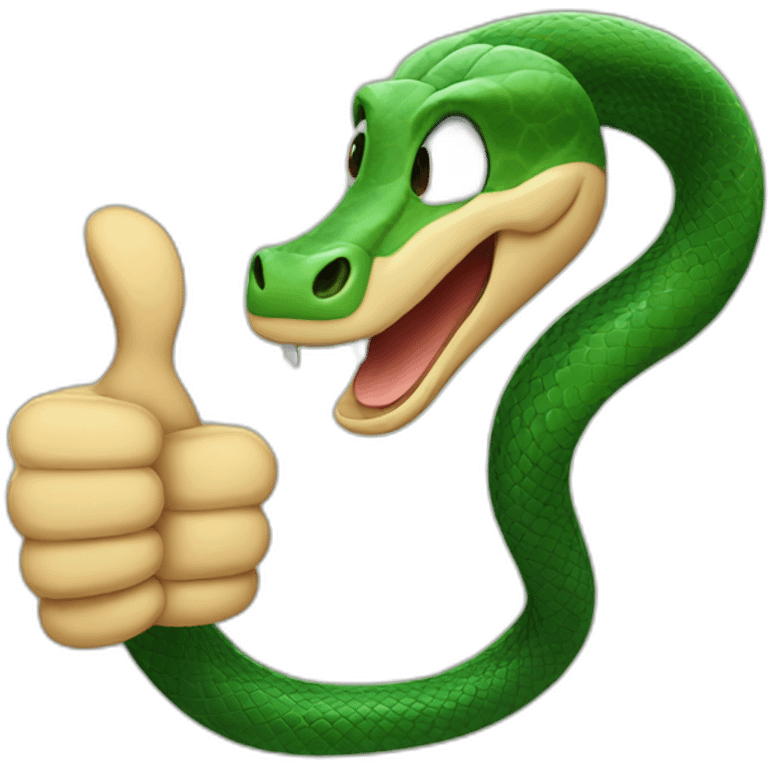 snake thumbs up emoji