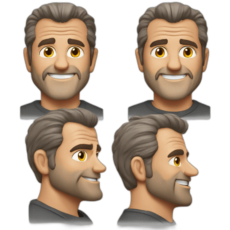 Mel Gibson cartoon wearing henley emoji