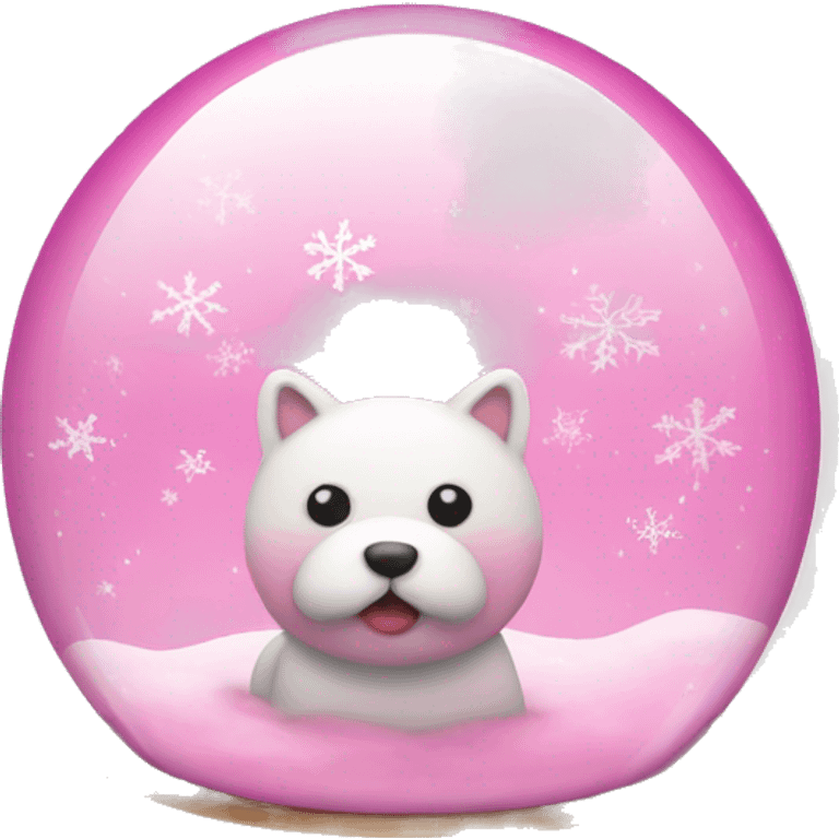 pink snowglobe emoji