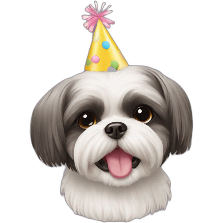 birthday party shih tzu emoji