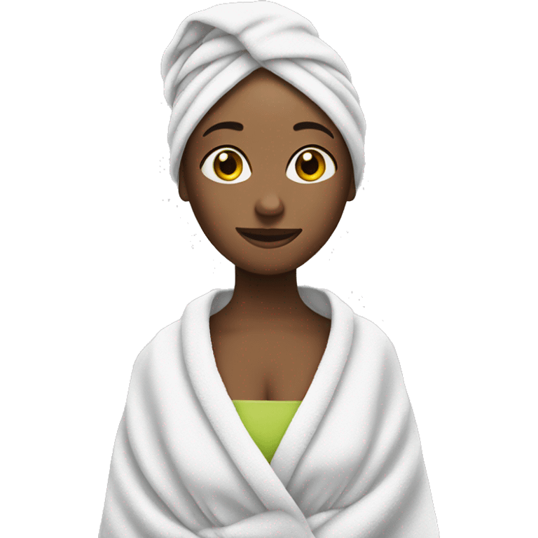 Women with towel emoji