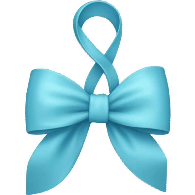 Light blue bow on light blue bow emoji