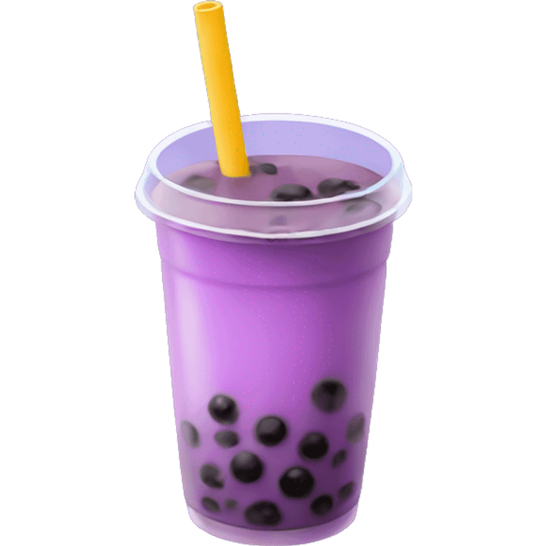 Purple boba tea drink emoji