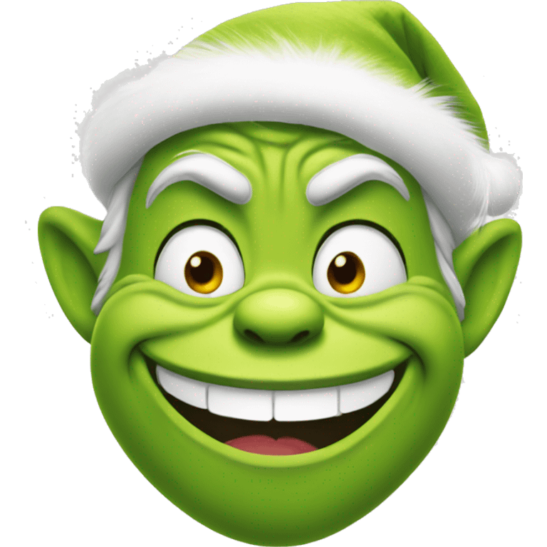 Cheeky Grinch smiles  emoji