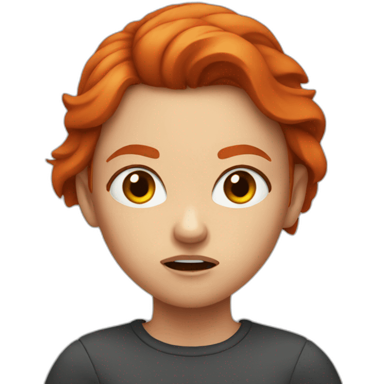 Angry Redhead girl emoji