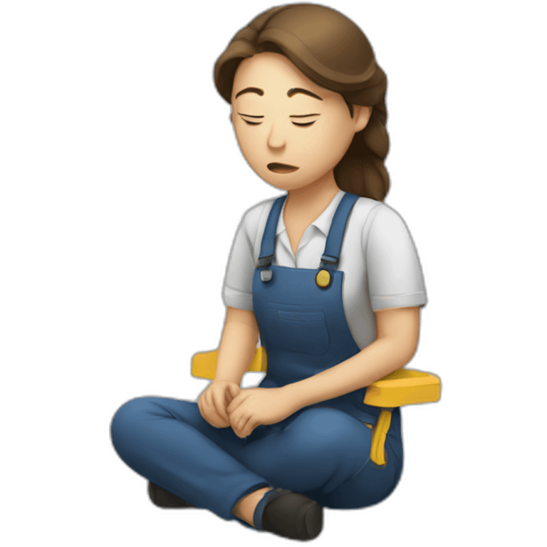 tired worker WOMEN emoji