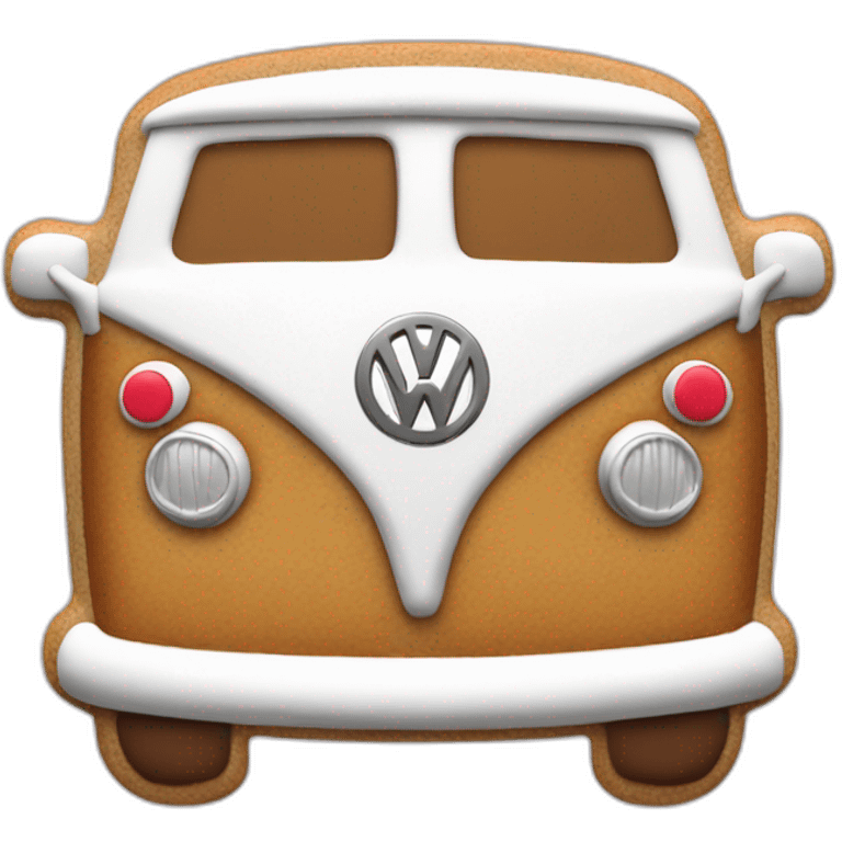 Vw camper gingerbread cookie emoji