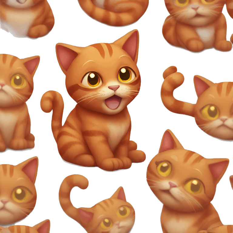 Red cat emoji