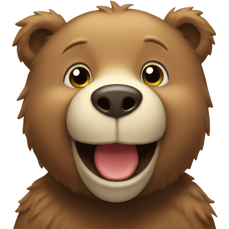 very happy bear emoji