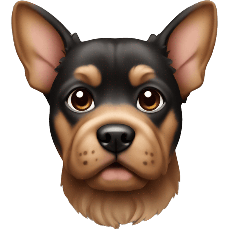 Petit brabanson dog black and brown emoji