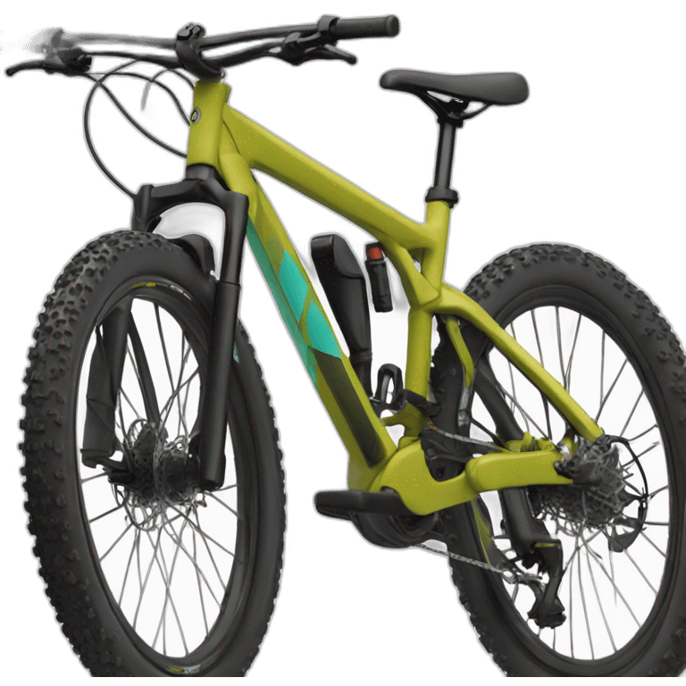 mountain bike in #000575 and #a0febf colors emoji