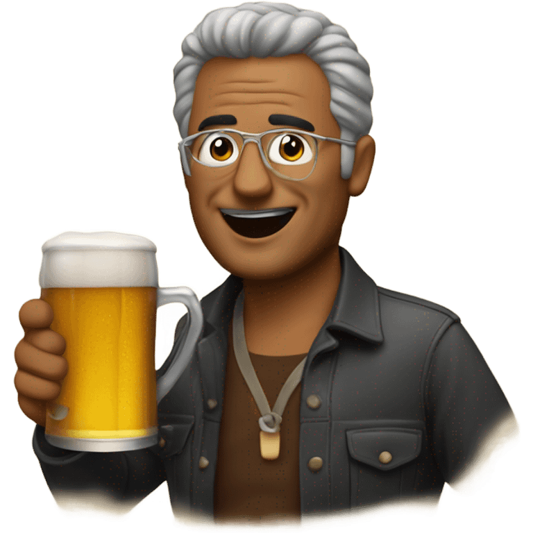 Tony Reddy drinking a beer emoji