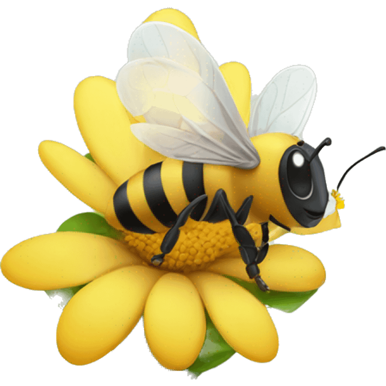 Bee on flower emoji