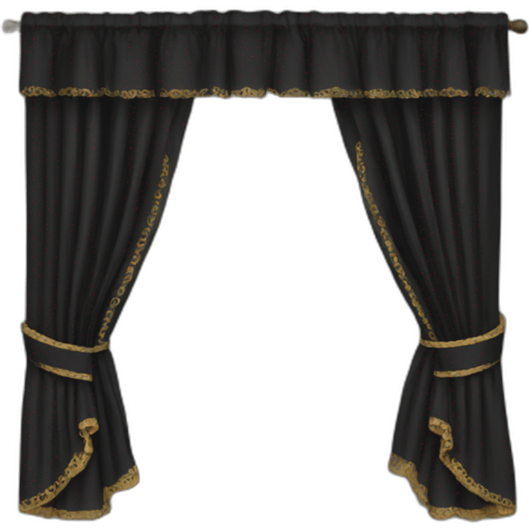 black curtains emoji