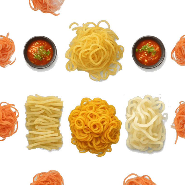 Noodles and kimchi emoji