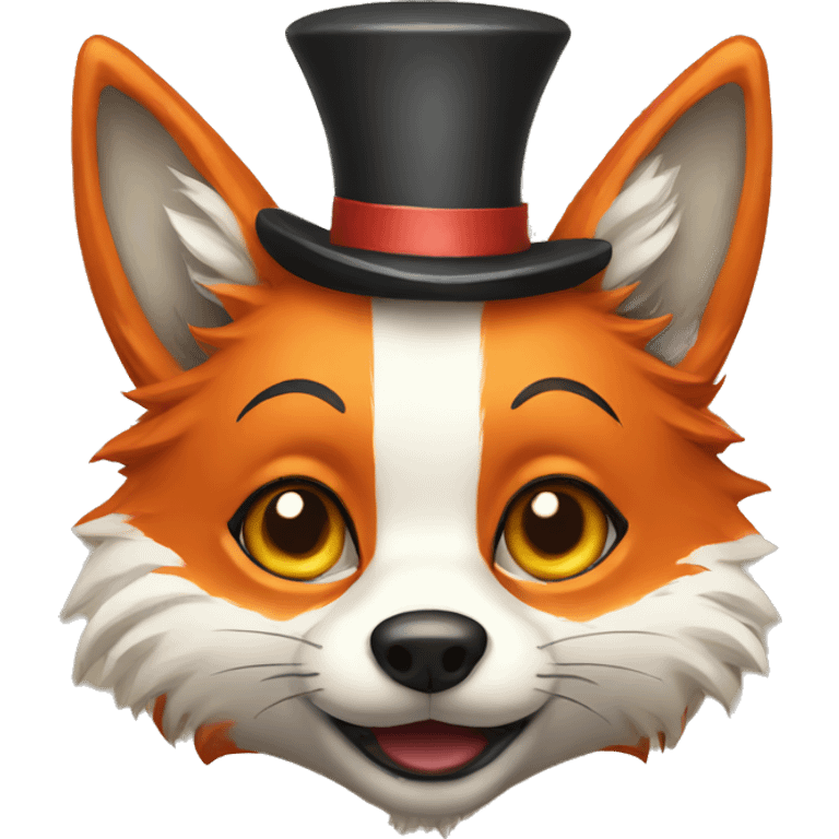 Clown fox emoji