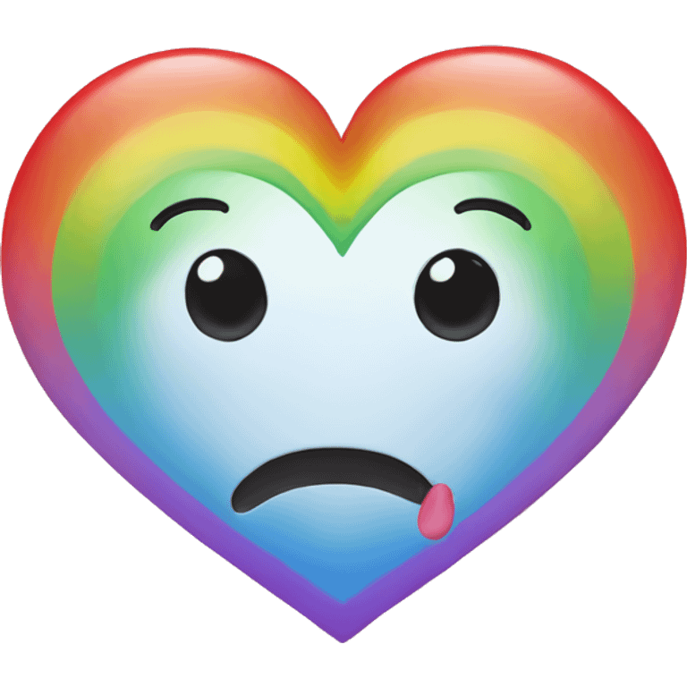 heart and rainbow and face emoji