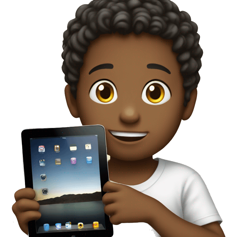 iPad kid emoji