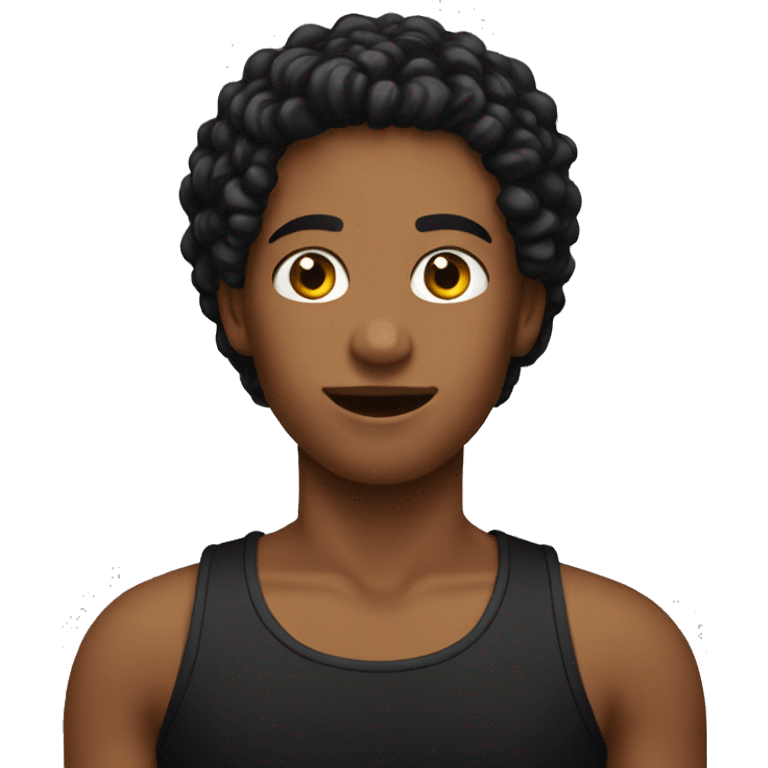 Black tank top emoji