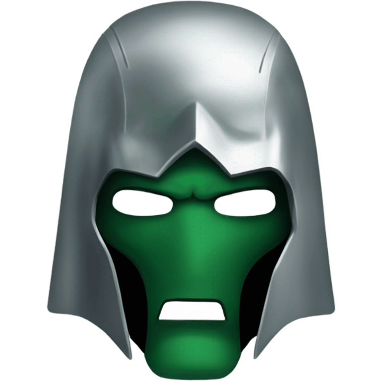 Doctor-doom head with silver mask  emoji