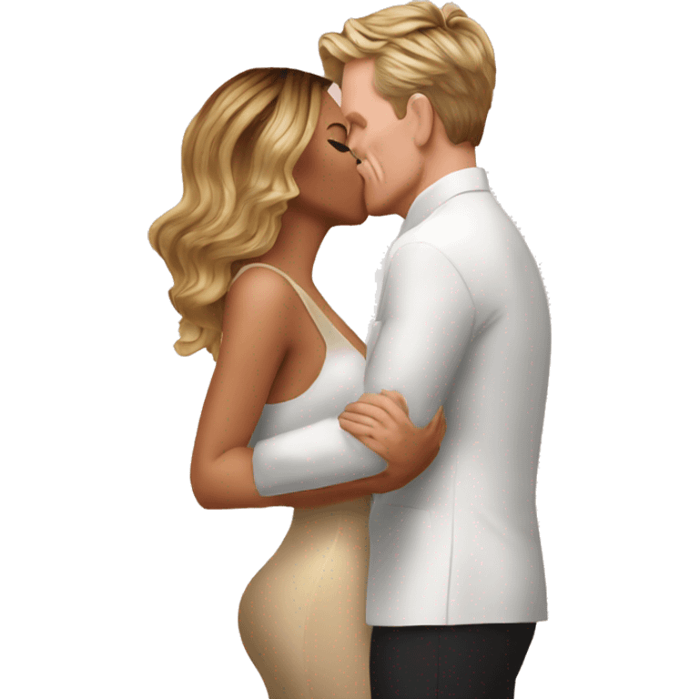 Beyoncé kissing Gordon Ramsey emoji