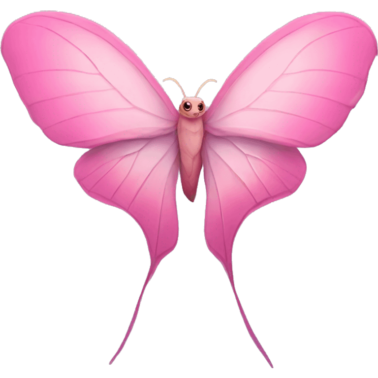 pink heart with luna moth wings emoji