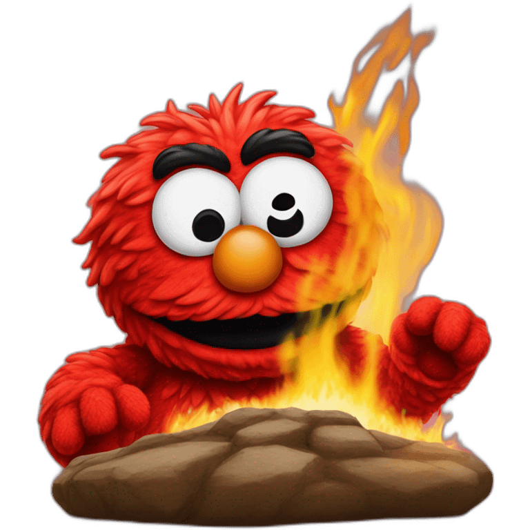 elmo-in-front-of-fire emoji