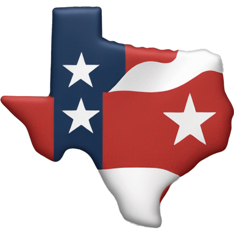 similar shape and shading as all the Apple emojis for flags but for Texas emoji