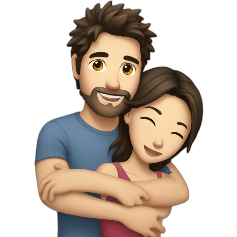 scruffy-brunette-caucasian-man-cuddling-asian-woman emoji