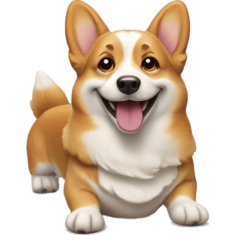 Happy corgi emoji