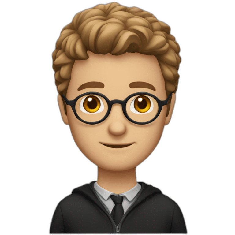 men face light brown hair face with harry potter glasses emoji