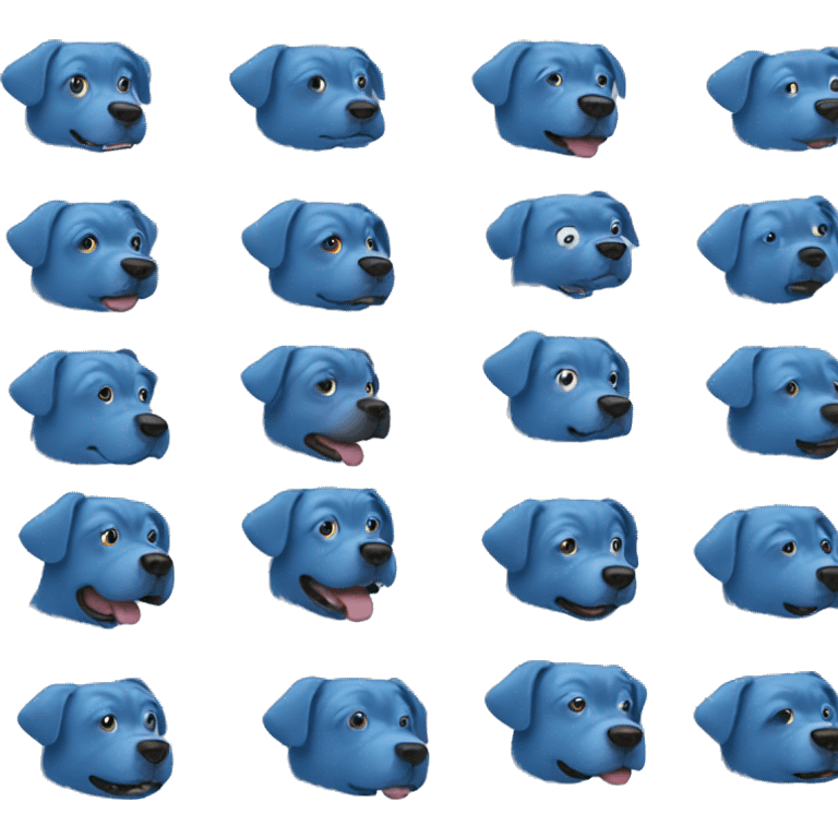 Blue dog emoji