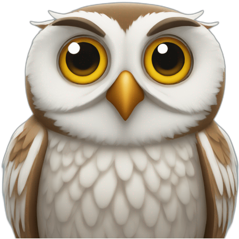 a goofy owl emoji