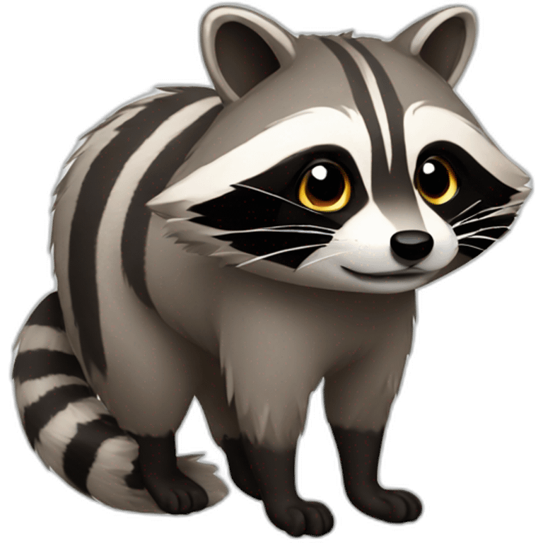 Raccoon with body emoji