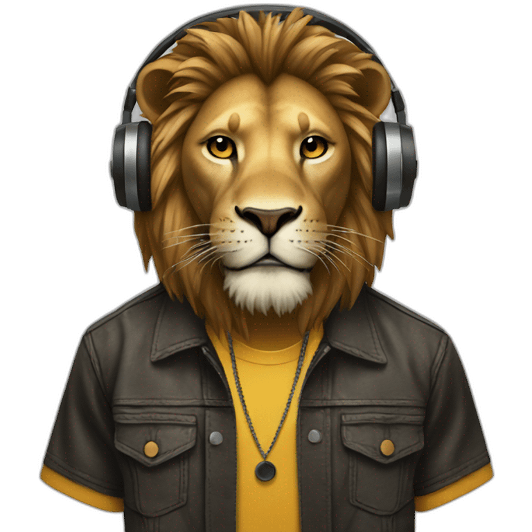 dj lion emoji