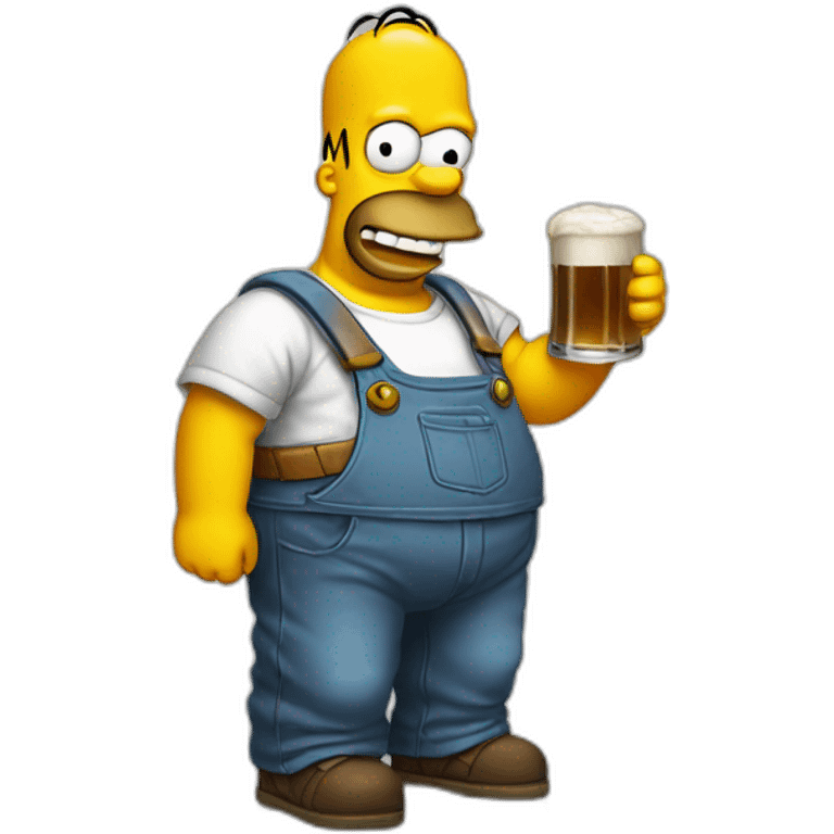 Homero con una cerveza emoji