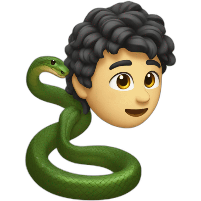 Snake in hair emoji